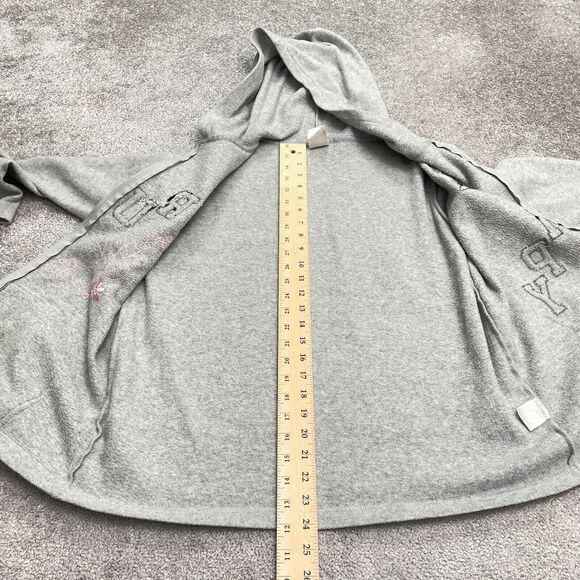 Disney Vintage Embroidered Grumpy Dwarf Sweatshirt Womens Large Gray Hoodie Zip - Picture 11 of 14